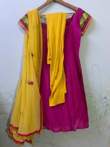 Rose And Yellow Salwar Set