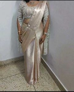 Elegant Beige Saree ready to wear