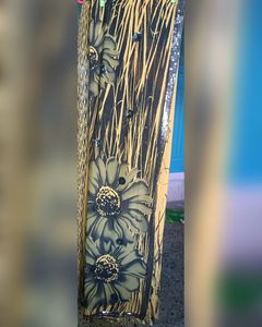 Chamki Work Saree With Border(Fenugreek Colour)