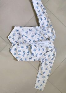 Butterfly Print Cotton Jacket