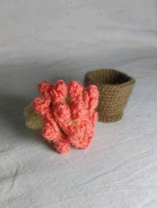 Handmade Crochet Flower Bouquet With Pot
