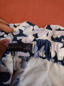 &#34;M&amp;S&#34; Blue - White Floral Pajama Pants👖