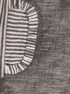 Grey Striped Kurta