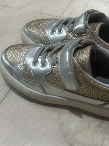 Branded Golden Silver Party wear Shoes