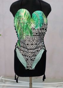 🥵👙 STYLISH Tropical Print Sexy Shiny Bodysuit ✨️