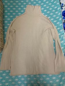 Sale 🤑Elegant Beige Turtleneck Top
