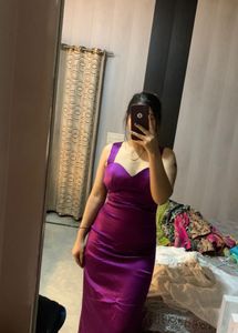 Purple Bodycon satin dress🦋💜🧚🏻‍♀️