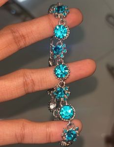 Sparkling Blue Gemstone Bracelet