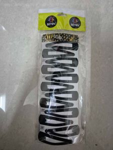 Black Tik Tak Clips For Women - Size Large