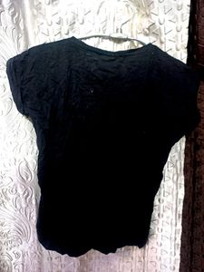 Party Wear Black Crop Top With Sequence Work