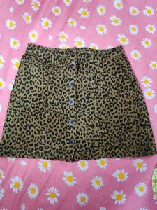 Leopard Print Mini Skirt