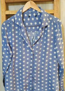 Polka Dot Button-Down Shirt size-36