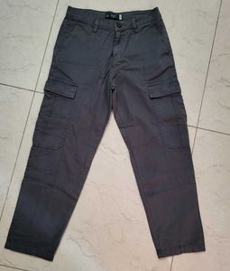 Grey Utility Cargo Pants