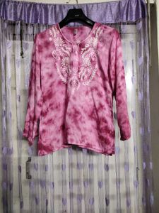 Tie And Dye Beautiful Embroidery Top