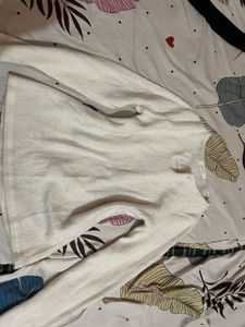 Korean White Warm Top