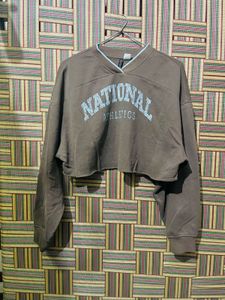 Brown Cropped Sweatshirt