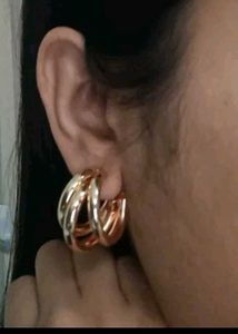 Triple Layer Half Hoop Earrings For Women