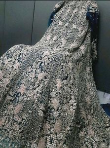 Heavy Zardozi Work Bridal Lahenga With Long Coat