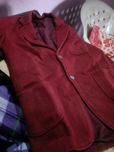 lSchool Dress Maroon Coat For 12-14 Years Children