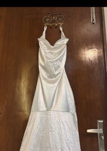 White Halter Mermaid Dress
