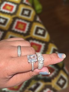 2 Original Italic Silver Rings