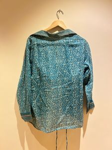 Teal Printed Bikini Top Set &amp; Shirt