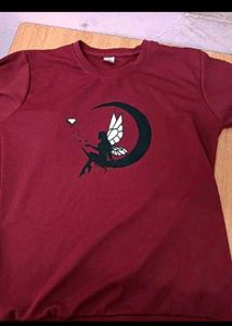 Maroon Graphic Print T-Shirt