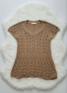 Tan Knit Top