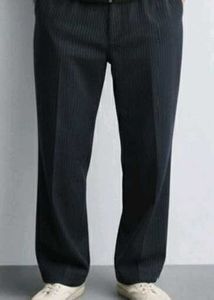 Men’s Formal Pinstripe Trousers | Size [32] | Dark