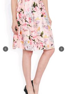 Floral knee length midi skirt