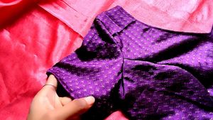 Purple Blouse With Sexy Back