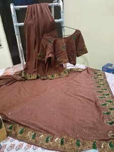Designer Saree With Blouse 🔥🤎😍