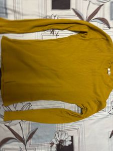 Mustard Ribbed Top