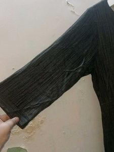 Black And Goldenish Colour Full Gown