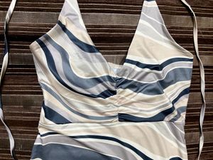 URBANIC Swirl Print Backless Dress