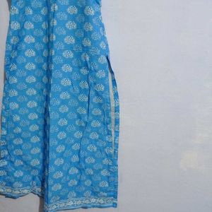 Blue Kurta With Duppatta