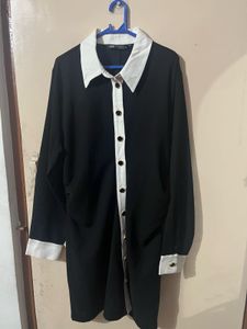 Zara Black Mini Shirt Dress