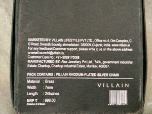 Villain Rhodium - Plated Silver Chain
