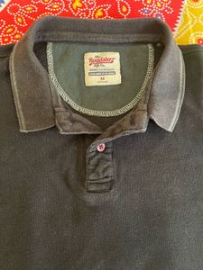 Vintage Navy Polo Shirt - Size M