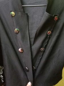 Chic Black Button-Down Top