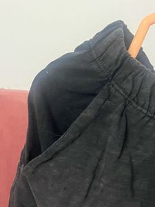 Black lounge night suit shorts