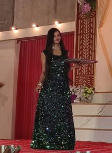 Shiny Green Gown