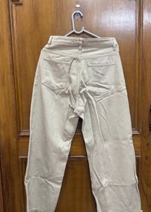Beige Denim Jeans