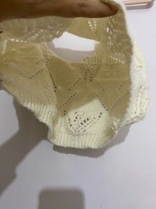 FLAT @199 ! Cute Knit Crochet Top