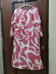 Pink &amp; White Print Dress