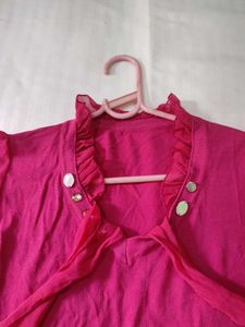 Pink Short Sleeve Top Bust 34-40