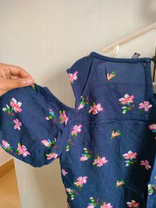 Floral Cold Shoulder Top