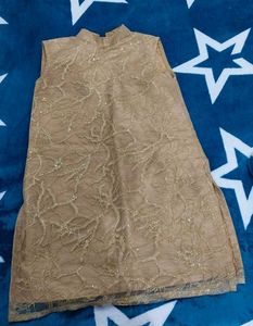 Gold Embellished Tunic Top