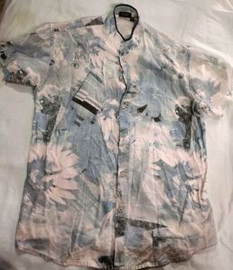 Abstract Print Short Sleeve Shirt