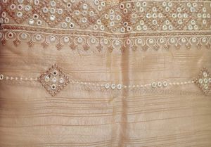 Partywear Golden Beige Saree